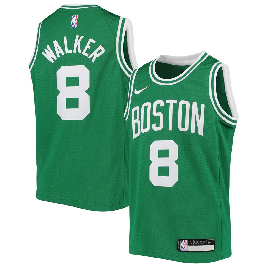 Youth Boston Celtics Kemba Walker #8 Swingman Nike Kelly Green Icon Edition Jersey 2401XZRW